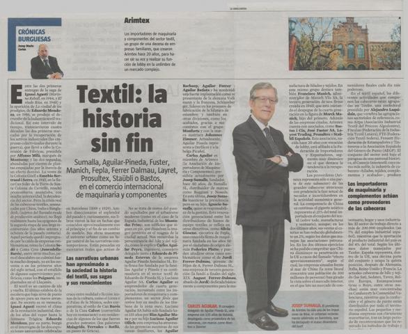 ArtÃculo de prensa - La Vanguardia: ARIMTEX